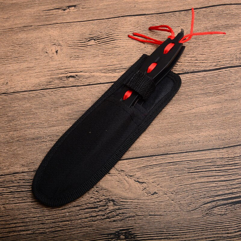 Darts  Tactical Fixed Blade Throwing Knife Set with Sheath  3pcs/6pcs（Red silk ribbon） Ninja Kunai Hunting Knives