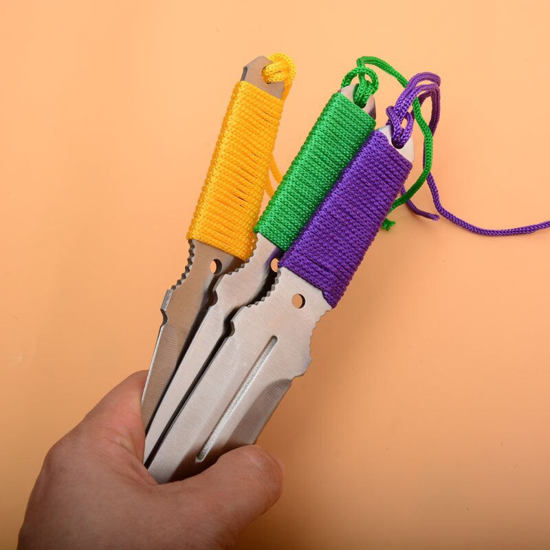 3 pcs/6 pcs Throwing Knife Set with Scabbard Shuriken Ninja Kunai Hunting Knife Tactical Fixed Blade