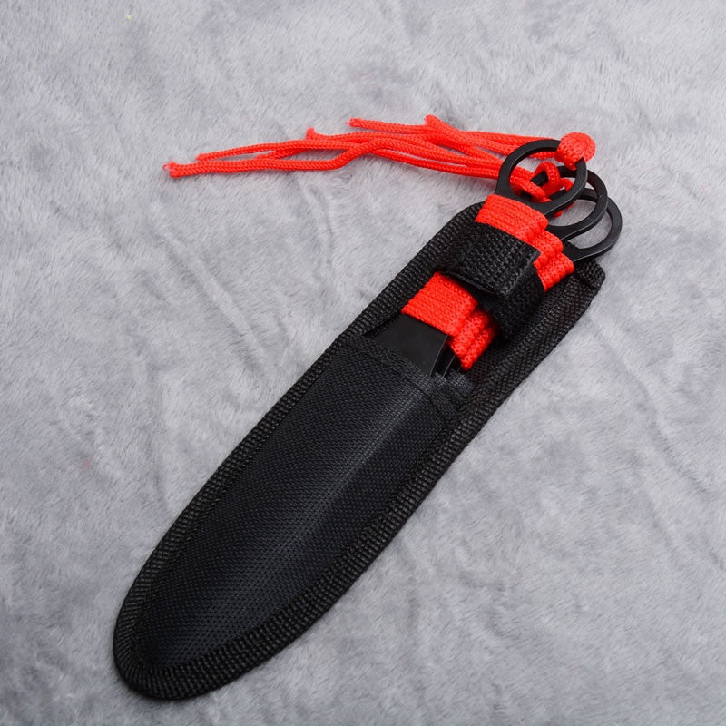 Tactical Fixed Blade 3pcs/6pcs Darts Ninja Kunai Hunting Knife Throwing Knife Set with Sheath (Flower Type)