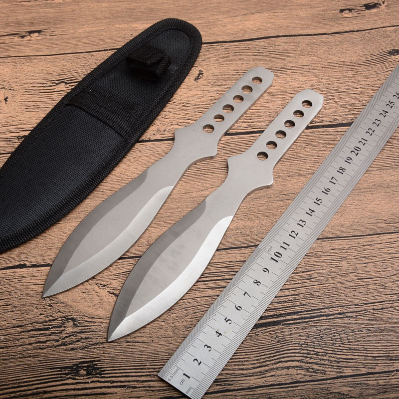 3pcs / 6pcs Throwing Knife Set with scabbard (6 eyes) dart Ninja kunai hunting knife tactical fixed blade