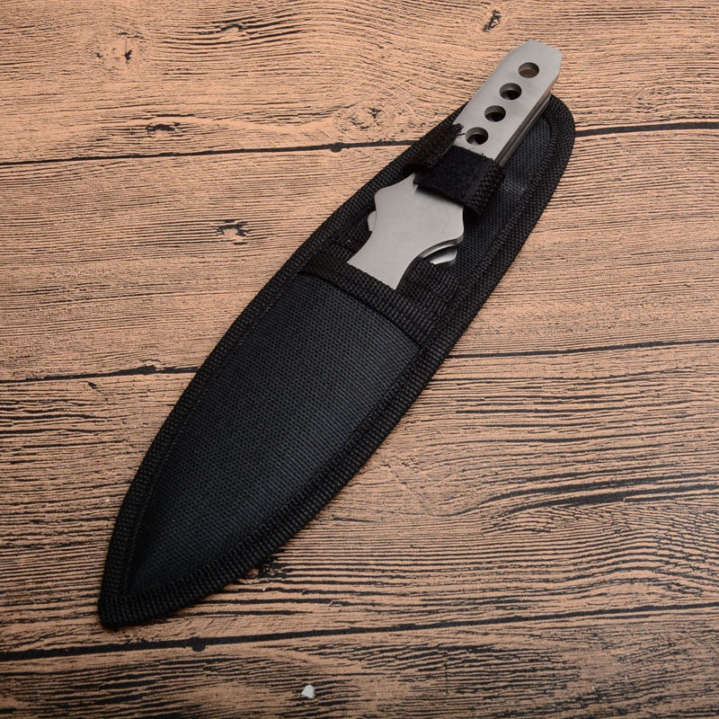 3pcs / 6pcs Throwing Knife Set with scabbard (6 eyes) dart Ninja kunai hunting knife tactical fixed blade