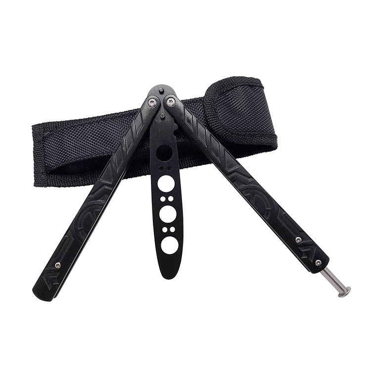 Unmarkar butterfly training knife stainless steel multi-style folding knife play cool tool beginner butterfly practice knife