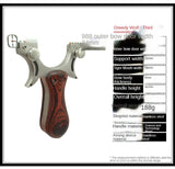 Steel Wood Patch outdoor sports bomb bow manufacturers supply flat leather bows accurate fast pressure stainless steel slingshot