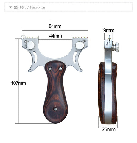 Steel Wood Patch outdoor sports bomb bow manufacturers supply flat leather bows accurate fast pressure stainless steel slingshot