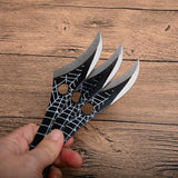 3pcs/6pcs Darts Ninja Hunting Knife Tactical Fixed Blade Throwing Knife Set with Sheath (Spider Scratch)