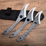 3pcs/6pcs Darts Ninja Hunting Knife Tactical Fixed Blade Throwing Knife Set with Sheath (Spider Scratch)