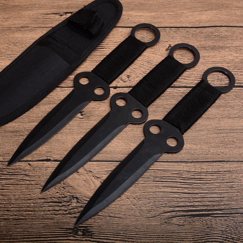 Knives Tactical Darts Ninja Kunai Hunting  Fixed Blade Throwing Knife Set with Sheath  3pcs/6pcs