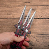 3pcs/6pcs Throwing Knife Shuriken Ninja Kunai Hunting Knife Tactical Fixed Blade Set with Sheath (doll)
