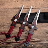 3pcs/6pcs Throwing Knife Set with Sheath (doll) Darts Ninja Kunai Hunting Knife Tactical Fixed Blade
