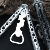 Multifunctional Folding Bottle Opener Shake Knife Unopened Butterfly Knife Training Knife Practice Tool