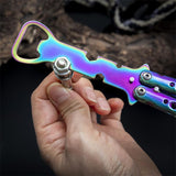 Multifunctional Folding Bottle Opener Shake Knife Unopened Butterfly Knife Training Knife Practice Tool