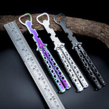 Multifunctional Folding Bottle Opener Shake Knife Unopened Butterfly Knife Training Knife Practice Tool