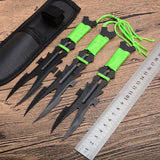 Knives Tactical Darts Ninja Kunai Hunting Fixed Blade Set with Sheath（Fork type）Throwing Knife  3pcs/6pcs