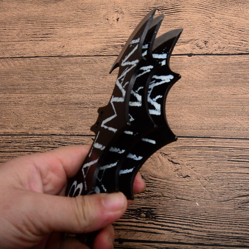Tactical Fixed Blade Throwing Knife Set with Sheath Darts Ninja Kunai Hunting Knives （bat） 3pcs/6pcs