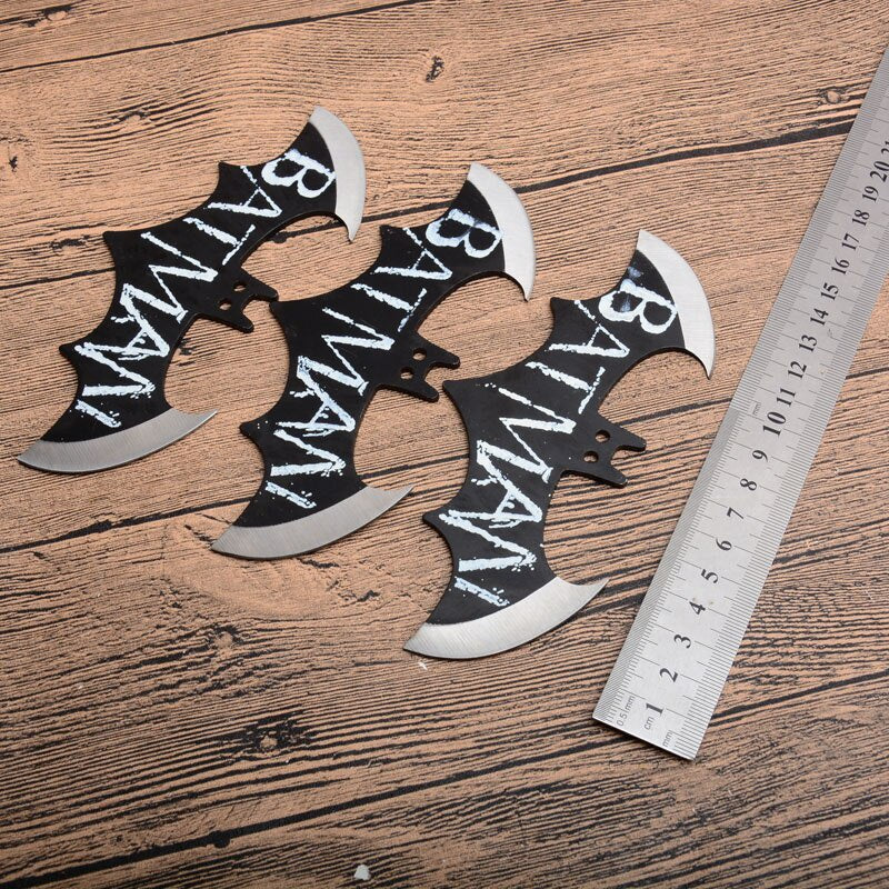 Tactical Fixed Blade Throwing Knife Set with Sheath Darts Ninja Kunai Hunting Knives （bat） 3pcs/6pcs