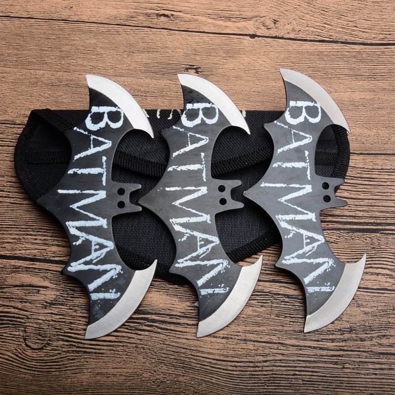 Tactical Fixed Blade Throwing Knife Set with Sheath Darts Ninja Kunai Hunting Knives （bat） 3pcs/6pcs