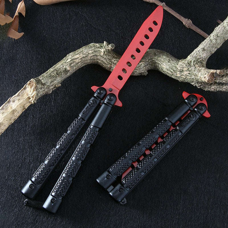 Training practice tool trainer 226 mm butterfly folding knife Sure Spring butterfly training knife