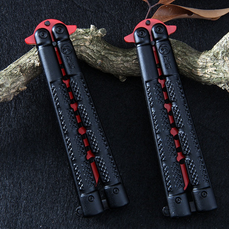 Training practice tool trainer 226 mm butterfly folding knife Sure Spring butterfly training knife
