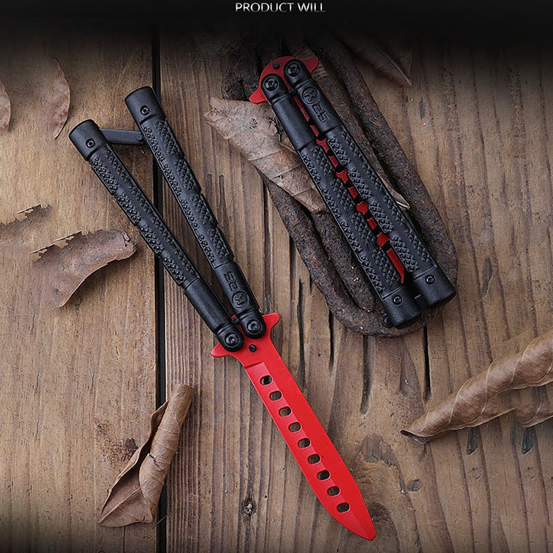 Training practice tool trainer 226 mm butterfly folding knife Sure Spring butterfly training knife