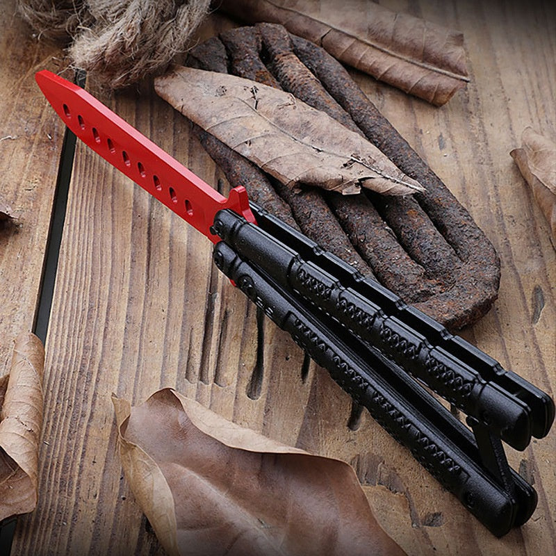Training practice tool trainer 226 mm butterfly folding knife Sure Spring butterfly training knife