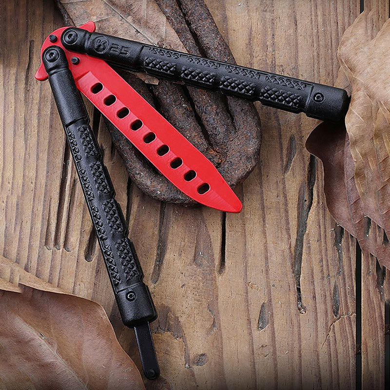 Training practice tool trainer 226 mm butterfly folding knife Sure Spring butterfly training knife