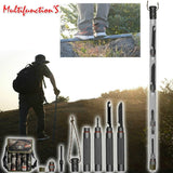2025 Sticks Multi-Function Trekking Pole Stick Self-Defens Alpenstock Survival Tactical Stick Outdoor Tools CXR  Detachable 4/5/6/7in1   | POPOTR™