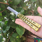 Outdoor knife practice throwing knife color butterfly knife training comb practice throwing knife without blade playing cool tool