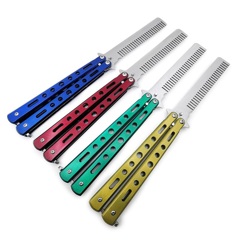 Outdoor knife practice throwing knife color butterfly knife training comb practice throwing knife without blade playing cool tool