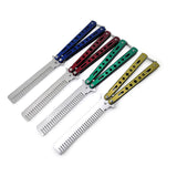 Outdoor knife practice throwing knife color butterfly knife training comb practice throwing knife without blade playing cool tool