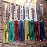 Outdoor knife practice throwing knife color butterfly knife training comb practice throwing knife without blade playing cool tool