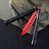 Practice cool play aluminum handle knife novice training K25 knife thickened stainless steel butterfly knife for beginners without edge