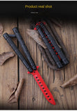 Practice cool play aluminum handle knife novice training K25 knife thickened stainless steel butterfly knife for beginners without edge