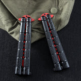 Practice cool play aluminum handle knife novice training K25 knife thickened stainless steel butterfly knife for beginners without edge