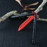 Practice cool play aluminum handle knife novice training K25 knife thickened stainless steel butterfly knife for beginners without edge