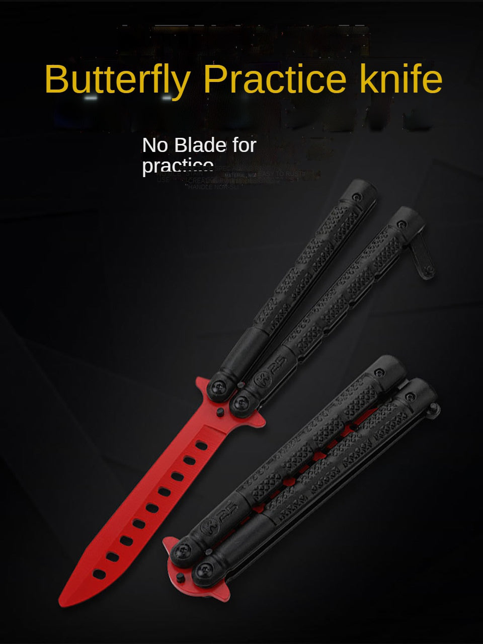 Practice cool play aluminum handle knife novice training K25 knife thickened stainless steel butterfly knife for beginners without edge