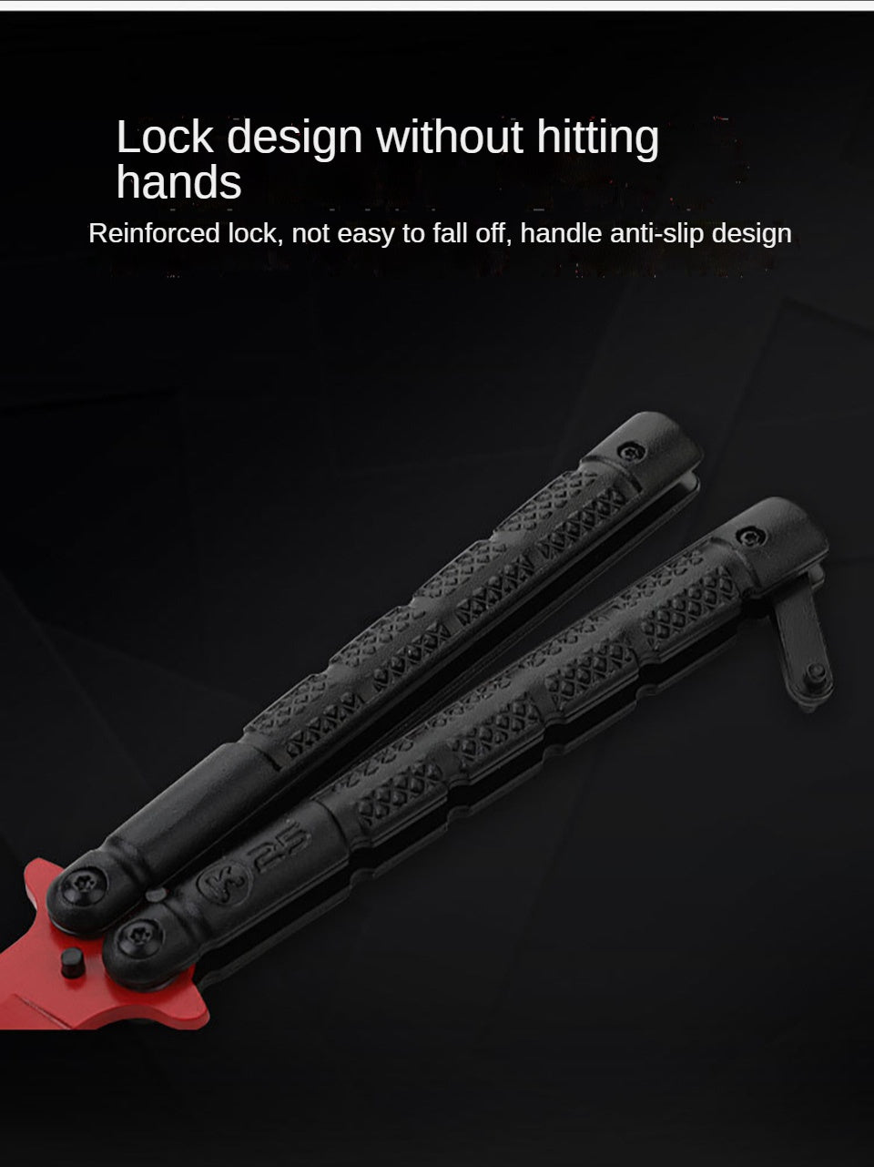 Practice cool play aluminum handle knife novice training K25 knife thickened stainless steel butterfly knife for beginners without edge