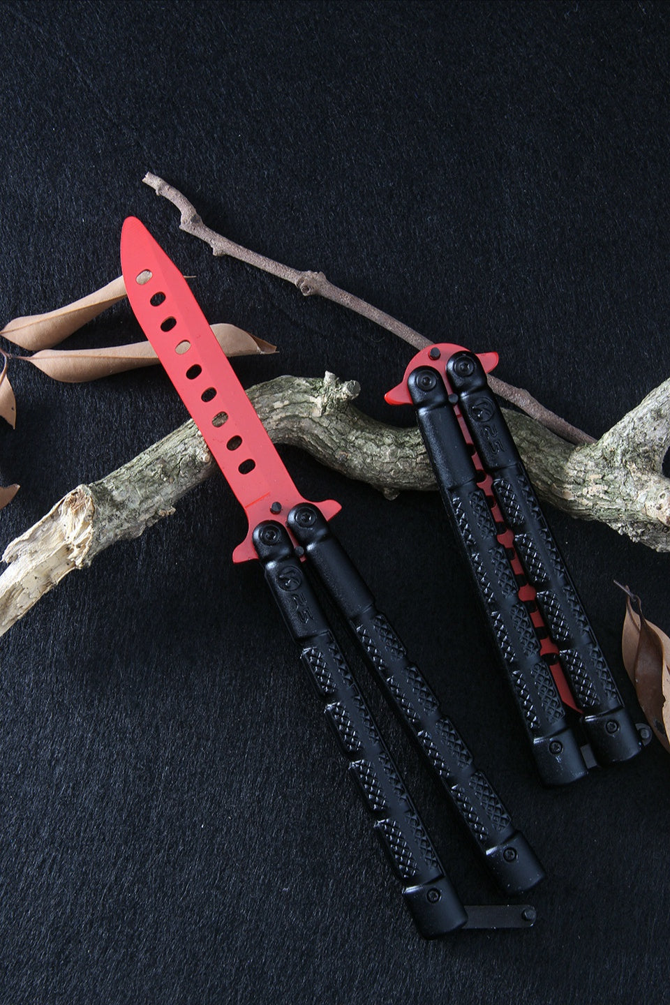 Practice cool play aluminum handle knife novice training K25 knife thickened stainless steel butterfly knife for beginners without edge