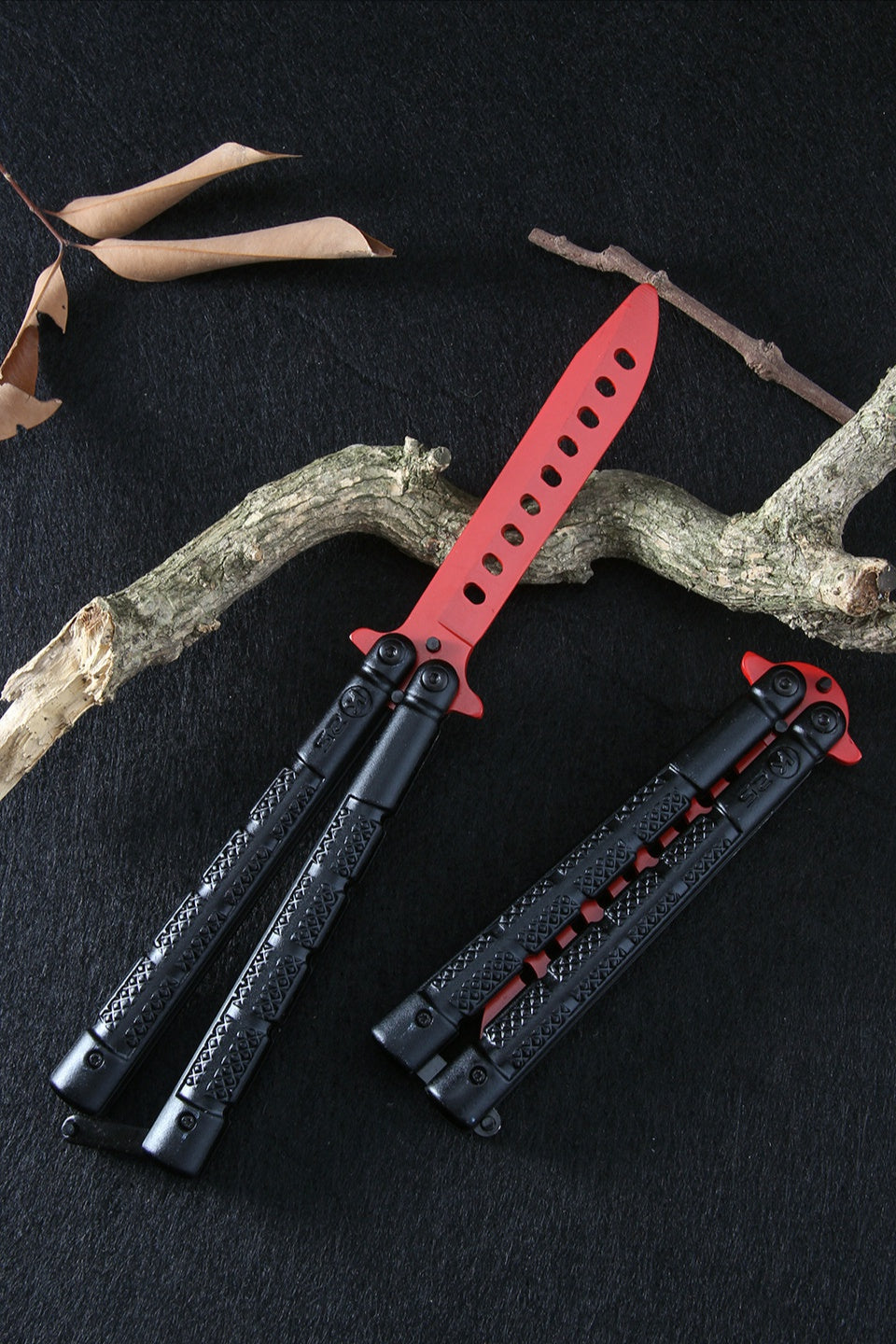 Practice cool play aluminum handle knife novice training K25 knife thickened stainless steel butterfly knife for beginners without edge