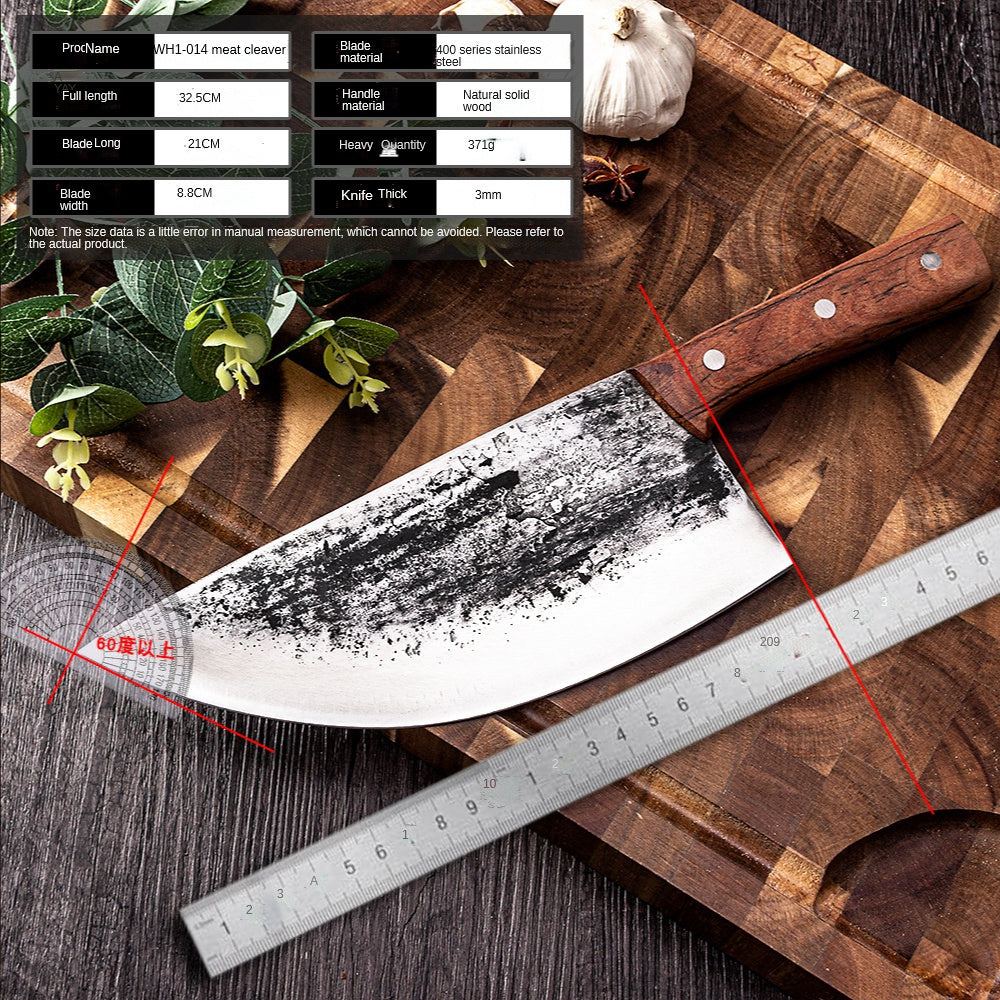 Elastic steel pork knife slaughtering knife hand forging meat cutting knife boning pig killing Longquan knife