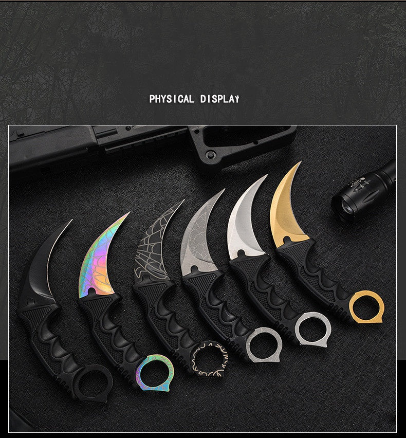 Battle wolf claw knife CS claw knife outdoor claw outdoor self-defense camping survival knife sharp game claw knife
