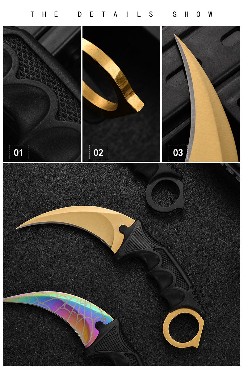 Battle wolf claw knife CS claw knife outdoor claw outdoor self-defense camping survival knife sharp game claw knife