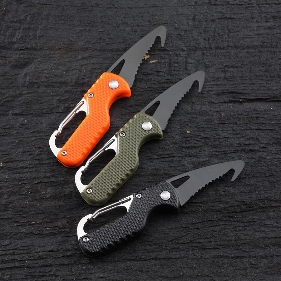 Multifunctional outdoor portable knife folding quick box opener express box opener emergency survival tool
