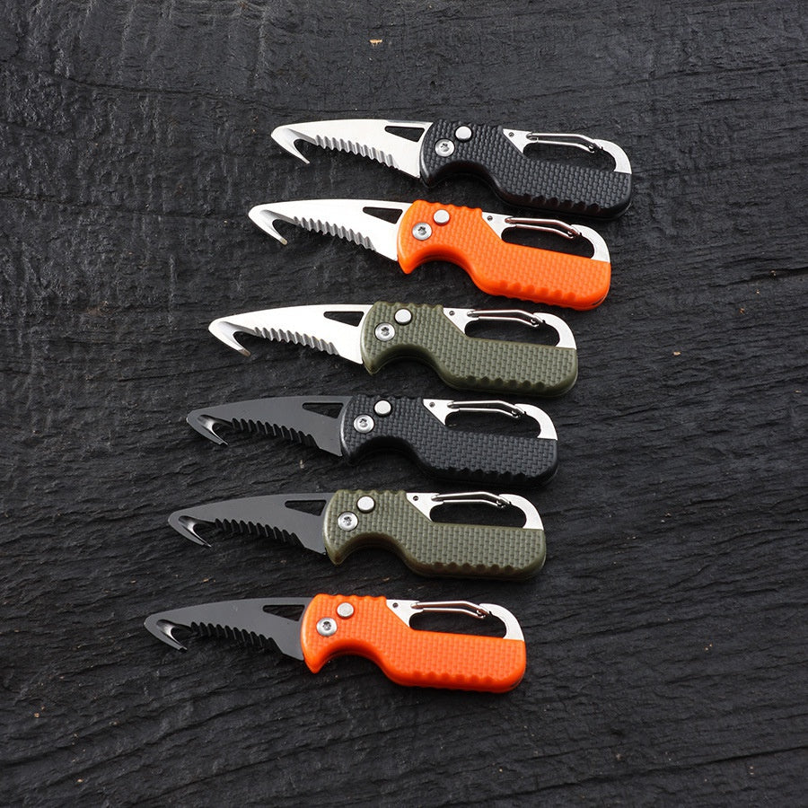 Multifunctional outdoor portable knife folding quick box opener express box opener emergency survival tool