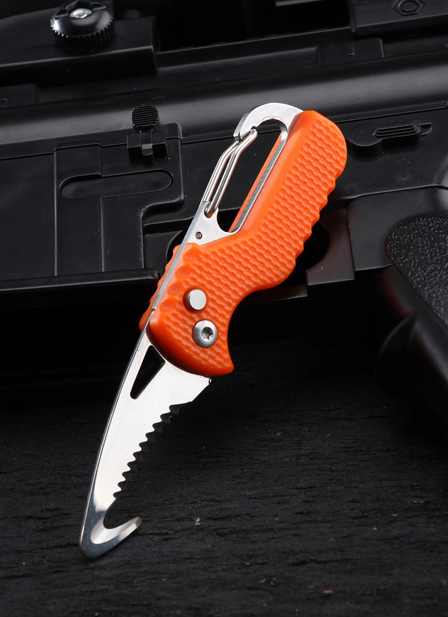 Multifunctional outdoor portable knife folding quick box opener express box opener emergency survival tool