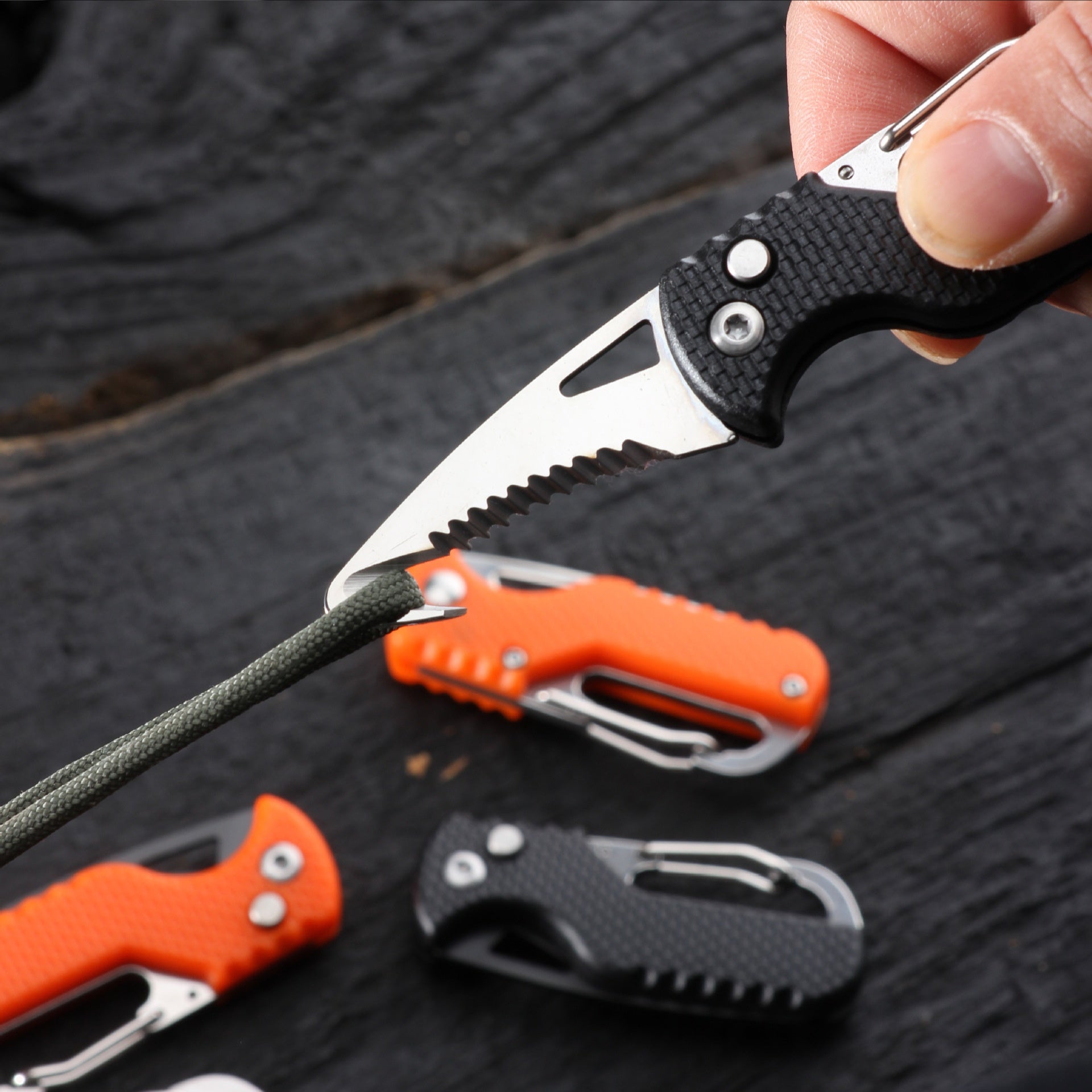 Folding quick open box opener multi-functional outdoor portable knife emergency survival tool express box opener