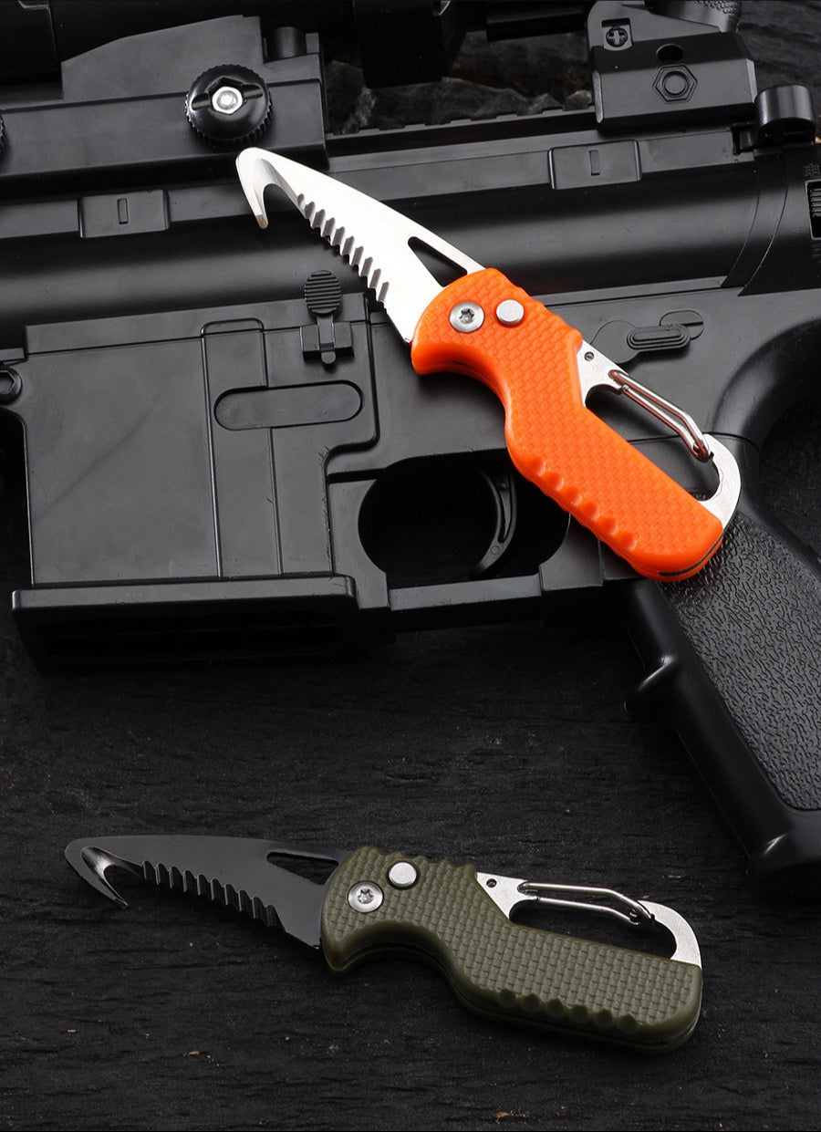Folding quick open box opener multi-functional outdoor portable knife emergency survival tool express box opener