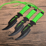 Shuriken Ninja Kunai Hunting Knife 3 Pieces/6 Pieces Fixed Blade Throwing Knife Tactical Set with Sheath (Fork Type)