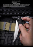 Outdoor survival multi-function knife d2 fruit knife collection knife folding knife short knife self-defense outdoor knife (white tip)
