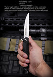 Outdoor survival multi-function knife d2 fruit knife collection knife folding knife short knife self-defense outdoor knife (white tip)