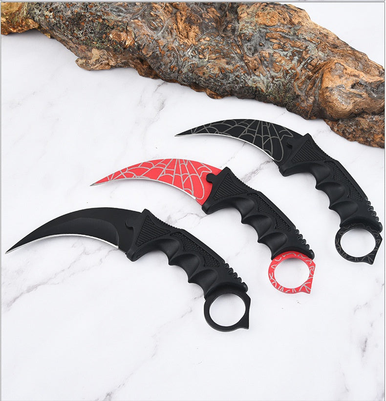 Outdoor high hardness portable multi-functional camping survival knife CSGO game claw knife outdoor self-defense eagle claw knife